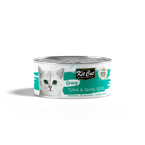 کنسرو گربه نچرال داخل سس تن و تخم مرغ Kitcat